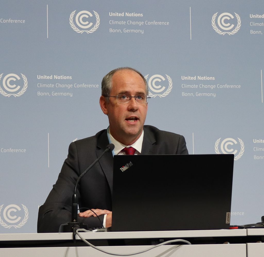 Professor Chris Stokes at the Bonn Climate Conference in June 2025