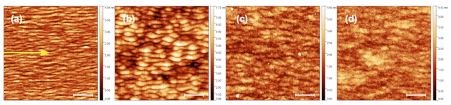 AFM topographs of pattern formation on Si(111) due to Ar ion bombardment